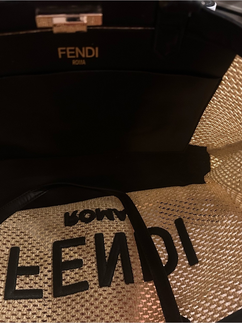 Unlisted Beige Straw Tote with Black Trim - Picture 8 of 11